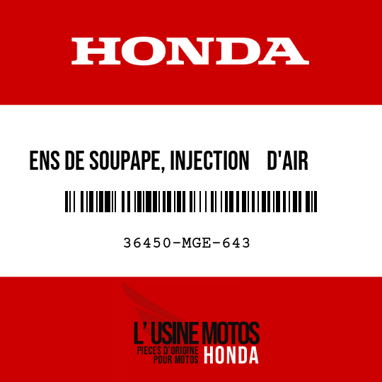 image de 36450-MGE-643 ENS DE SOUPAPE, INJECTION    D'AIR D'ECHAPPEMENT