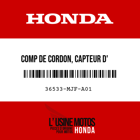 image de 36533-MJF-A01 COMP DE CORDON, CAPTEUR D'   OXYGENE