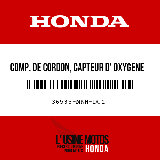 image de 36533-MKH-D01 COMP. DE CORDON, CAPTEUR D' OXYGENE