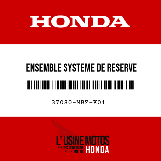 image de 37080-MBZ-K01 ENSEMBLE SYSTEME DE RESERVE