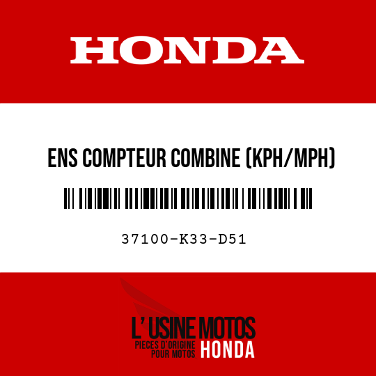 image de 37100-K33-D51 ENS COMPTEUR COMBINE (KPH/MPH)
