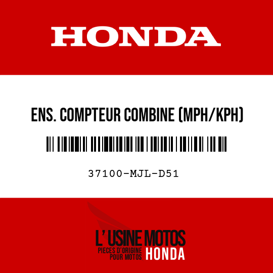 image de 37100-MJL-D51 ENS. COMPTEUR COMBINE (MPH/KPH)