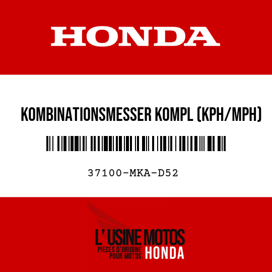 image de 37100-MKA-D52 KOMBINATIONSMESSER KOMPL (KPH/MPH)