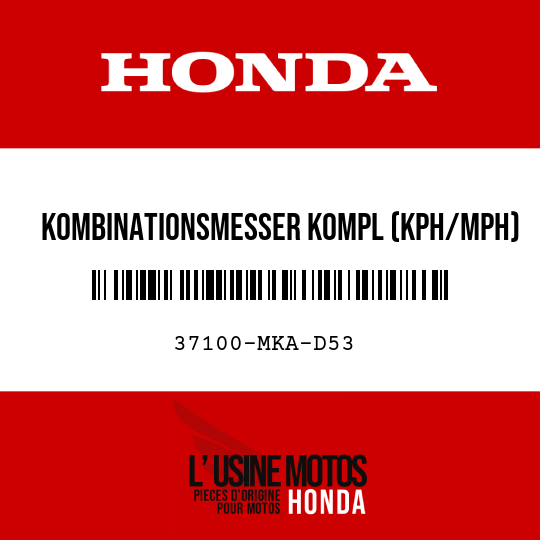 image de 37100-MKA-D53 KOMBINATIONSMESSER KOMPL (KPH/MPH)
