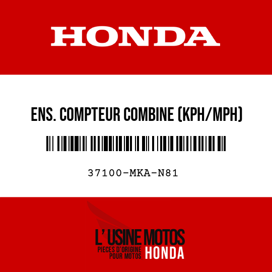 image de 37100-MKA-N81 ENS. COMPTEUR COMBINE (KPH/MPH)