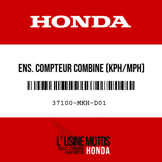 image de 37100-MKH-D01 ENS. COMPTEUR COMBINE (KPH/MPH)