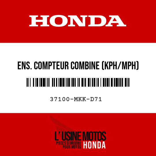 image de 37100-MKK-D71 ENS. COMPTEUR COMBINE (KPH/MPH)