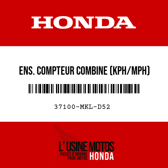 image de 37100-MKL-D52 ENS. COMPTEUR COMBINE (KPH/MPH)