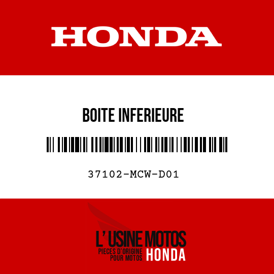 image de 37102-MCW-D01 BOITE INFERIEURE
