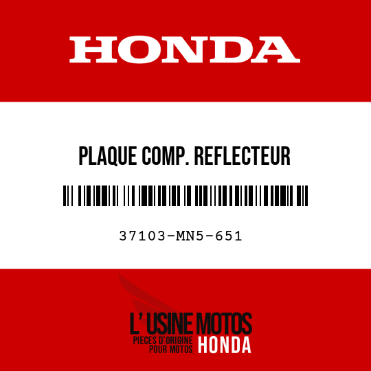 image de 37103-MN5-651 PLAQUE COMP. REFLECTEUR