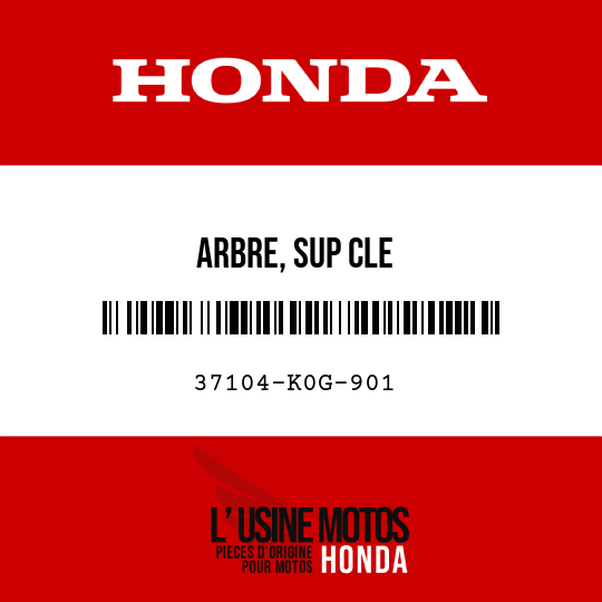 image de 37104-K0G-901 ARBRE, SUP CLE