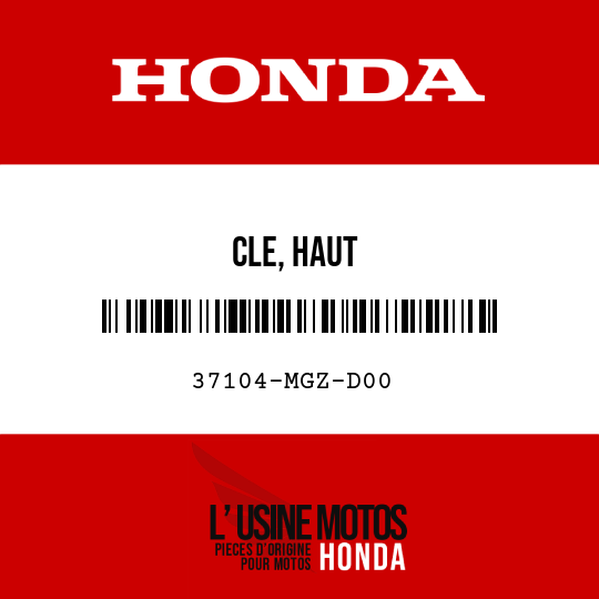 image de 37104-MGZ-D00 CLE, HAUT
