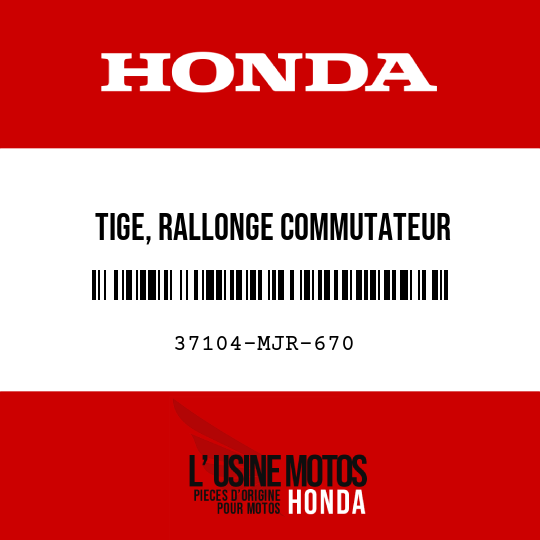 image de 37104-MJR-670 TIGE, RALLONGE COMMUTATEUR