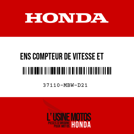 image de 37110-MBW-D21 ENS COMPTEUR DE VITESSE ET   TACHYMETRE
