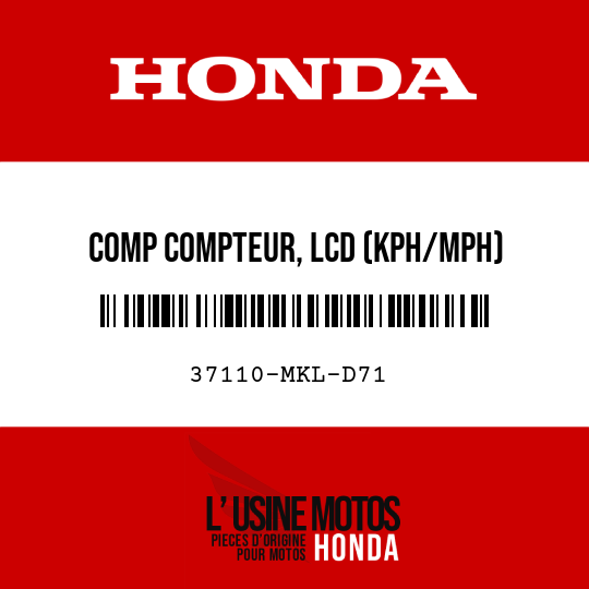image de 37110-MKL-D71 COMP COMPTEUR, LCD (KPH/MPH)