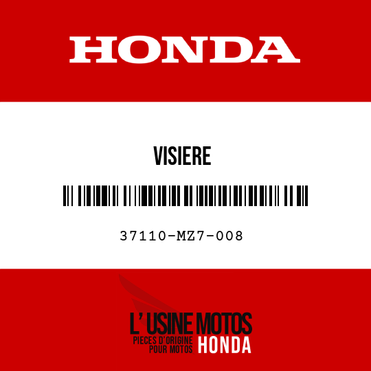 image de 37110-MZ7-008 VISIERE