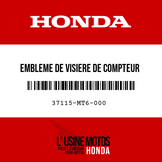 image de 37115-MT6-000 EMBLEME DE VISIERE DE COMPTEUR