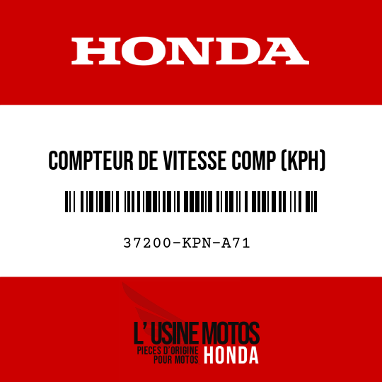 image de 37200-KPN-A71 COMPTEUR DE VITESSE COMP (KPH)