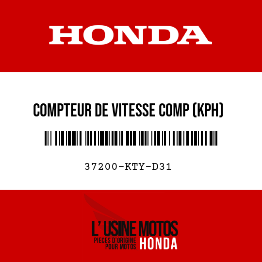 image de 37200-KTY-D31 COMPTEUR DE VITESSE COMP (KPH)