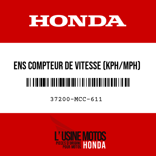 image de 37200-MCC-611 ENS COMPTEUR DE VITESSE (KPH/MPH)