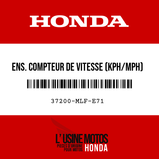 image de 37200-MLF-E71 ENS. COMPTEUR DE VITESSE (KPH/MPH)