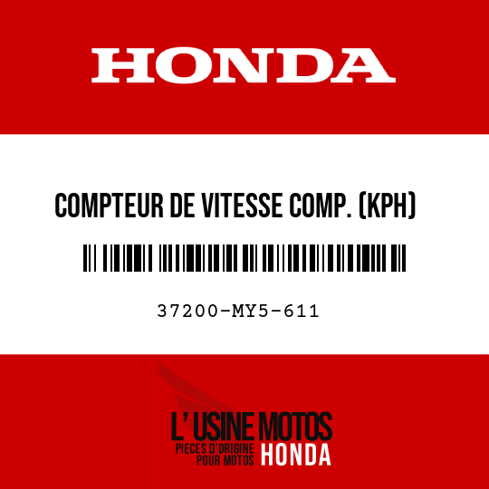 image de 37200-MY5-611 COMPTEUR DE VITESSE COMP. (KPH)