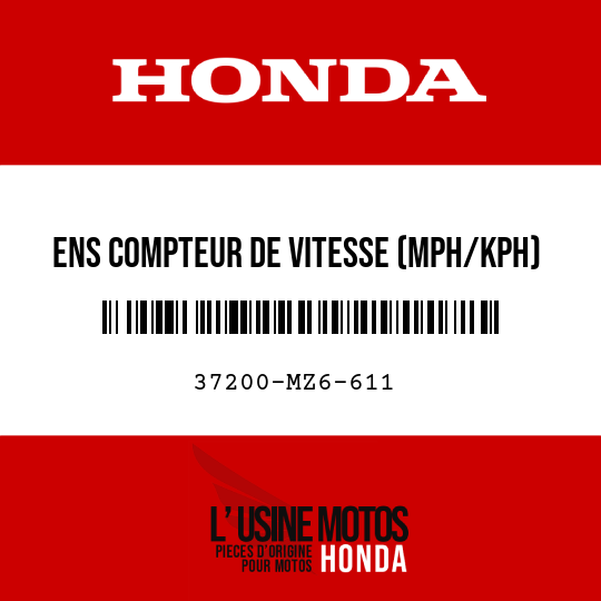 image de 37200-MZ6-611 ENS COMPTEUR DE VITESSE (MPH/KPH)