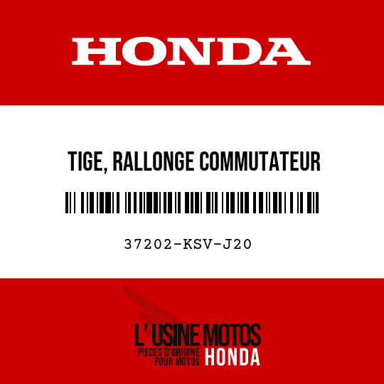 image de 37202-KSV-J20 TIGE, RALLONGE COMMUTATEUR