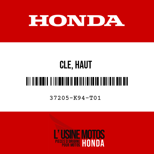 image de 37205-K94-T01 CLE, HAUT