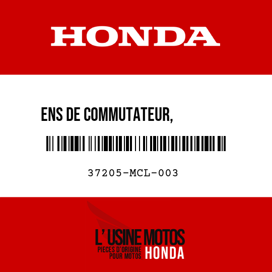 image de 37205-MCL-003 ENS DE COMMUTATEUR,          REINITIALISATION