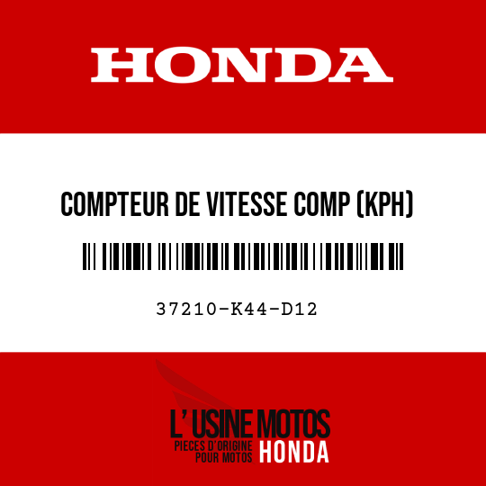 image de 37210-K44-D12 COMPTEUR DE VITESSE COMP (KPH)