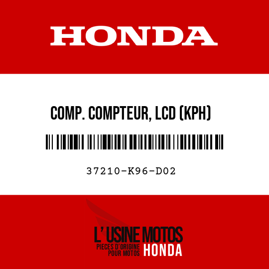 image de 37210-K96-D02 COMP. COMPTEUR, LCD (KPH)