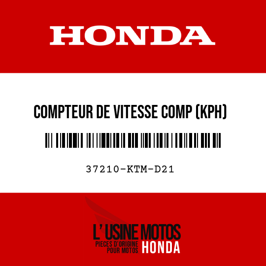 image de 37210-KTM-D21 COMPTEUR DE VITESSE COMP (KPH)