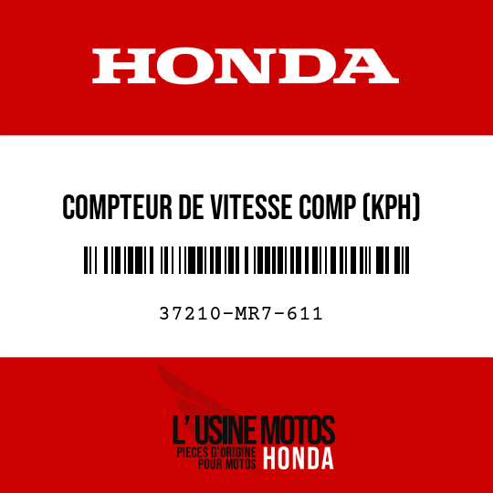 image de 37210-MR7-611 COMPTEUR DE VITESSE COMP (KPH)