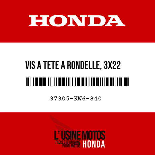 image de 37305-KW6-840 VIS A TETE A RONDELLE, 3X22