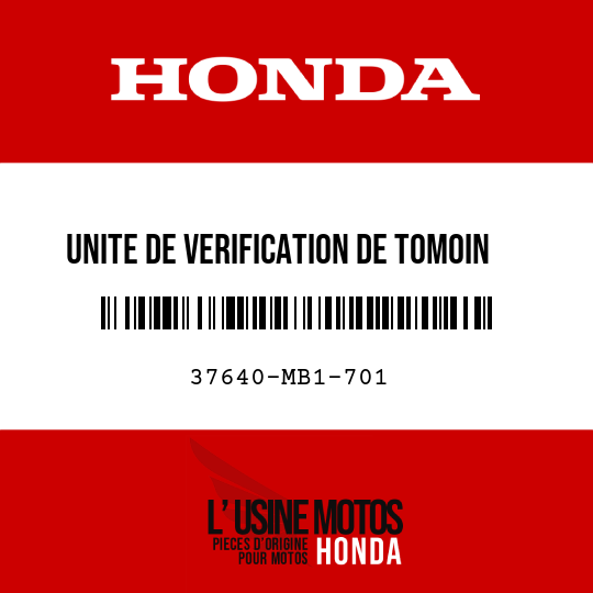 image de 37640-MB1-701 UNITE DE VERIFICATION DE TOMOIN