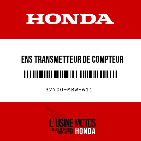 image de 37700-MBW-611 ENS TRANSMETTEUR DE COMPTEUR VITESSE