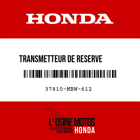 image de 37810-MBW-612 TRANSMETTEUR DE RESERVE       D'ESSENCE