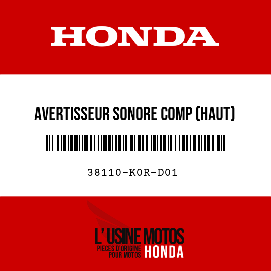 image de 38110-K0R-D01 AVERTISSEUR SONORE COMP (HAUT)