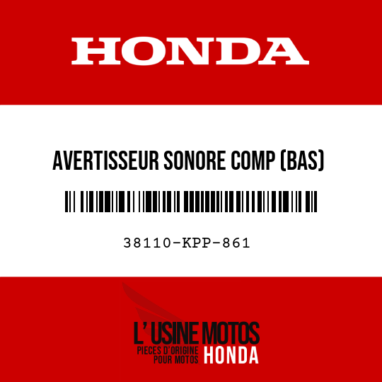 image de 38110-KPP-861 AVERTISSEUR SONORE COMP (BAS)