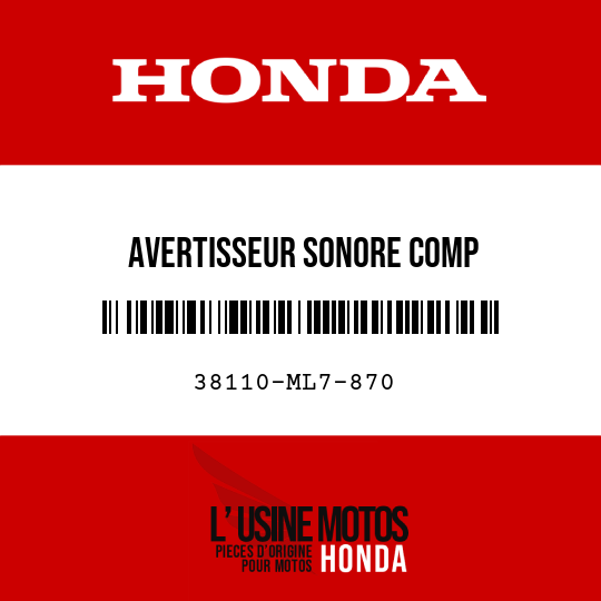 image de 38110-ML7-870 AVERTISSEUR SONORE COMP