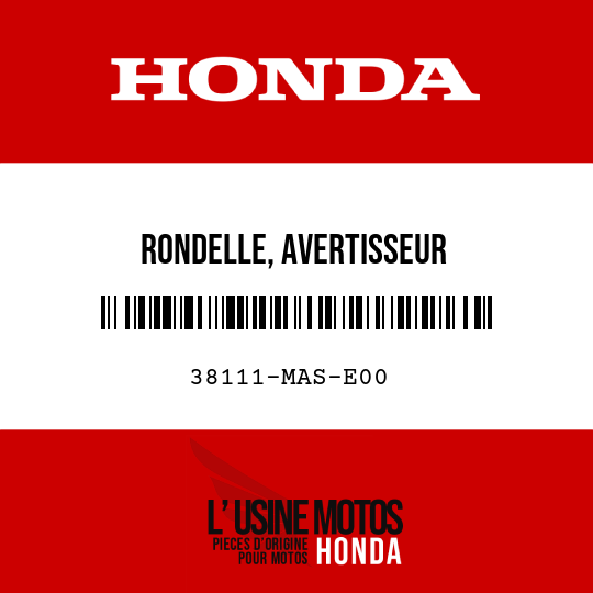 image de 38111-MAS-E00 RONDELLE, AVERTISSEUR