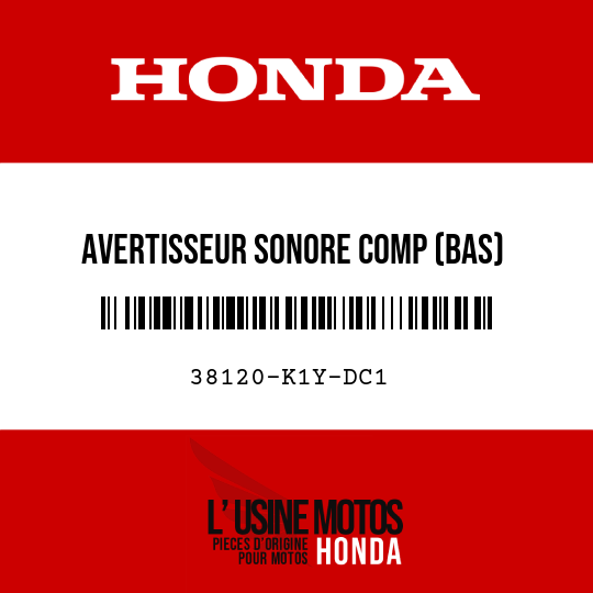 image de 38120-K1Y-DC1 AVERTISSEUR SONORE COMP (BAS)
