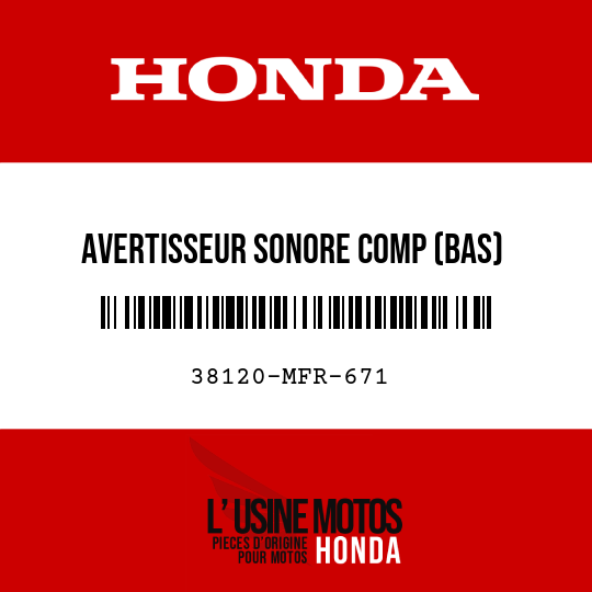 image de 38120-MFR-671 AVERTISSEUR SONORE COMP (BAS)