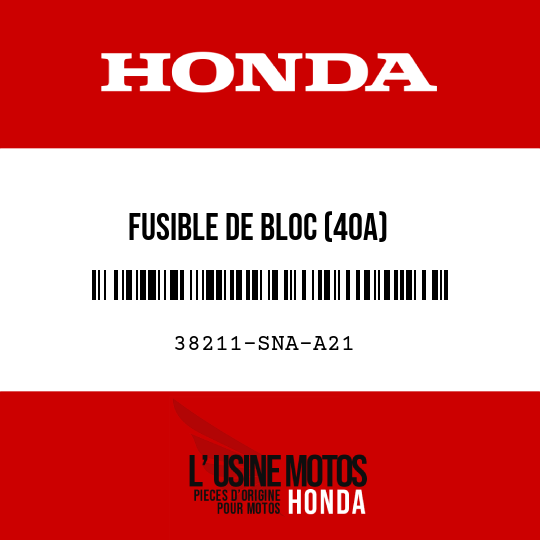 image de 38211-SNA-A21 FUSIBLE DE BLOC (40A)