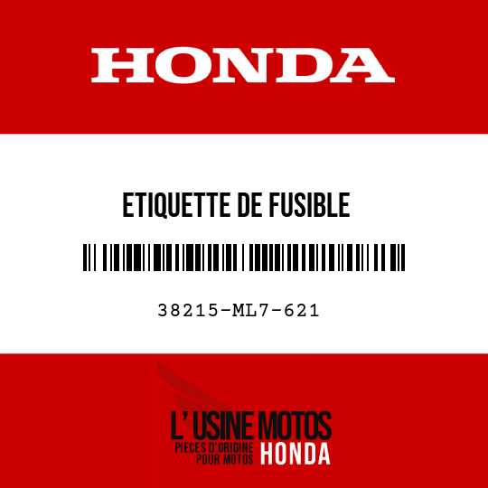 image de 38215-ML7-621 ETIQUETTE DE FUSIBLE