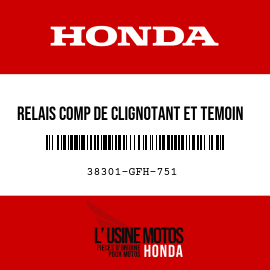 image de 38301-GFH-751 RELAIS COMP DE CLIGNOTANT ET TEMOIN SONORE