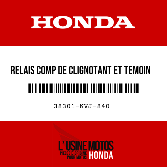 image de 38301-KVJ-840 RELAIS COMP DE CLIGNOTANT ET TEMOIN SONORE