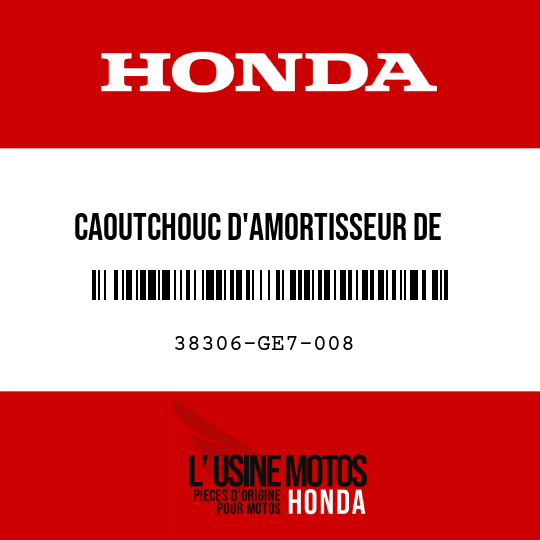 image de 38306-GE7-008 CAOUTCHOUC D'AMORTISSEUR DE   CENTRALE CLIGNOTANTE (DENSO)