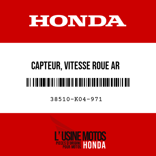 image de 38510-K04-971 CAPTEUR, VITESSE ROUE AR